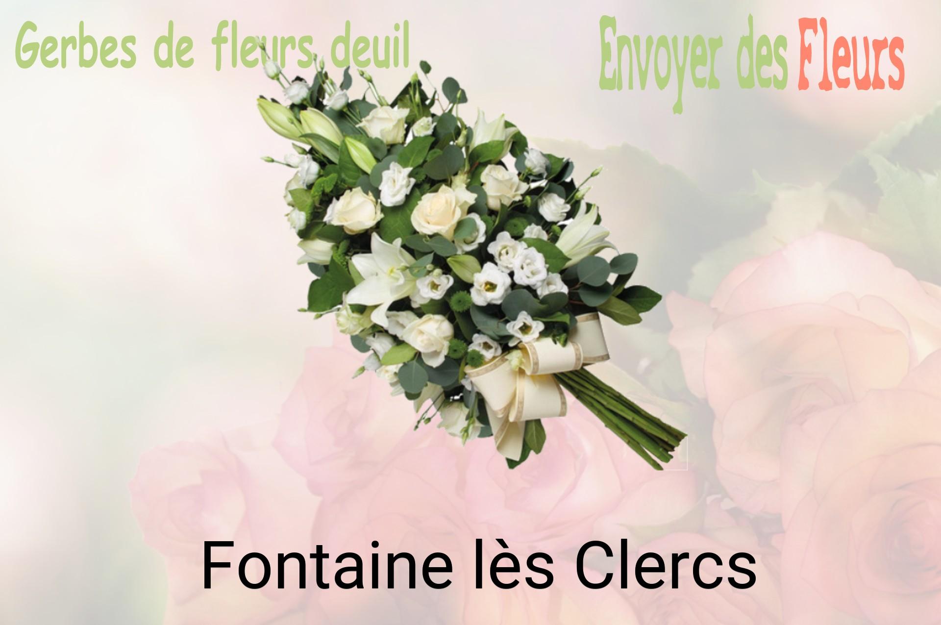 Gerbe de fleurs de deuil livrée à Fontaine-lès-Clercs